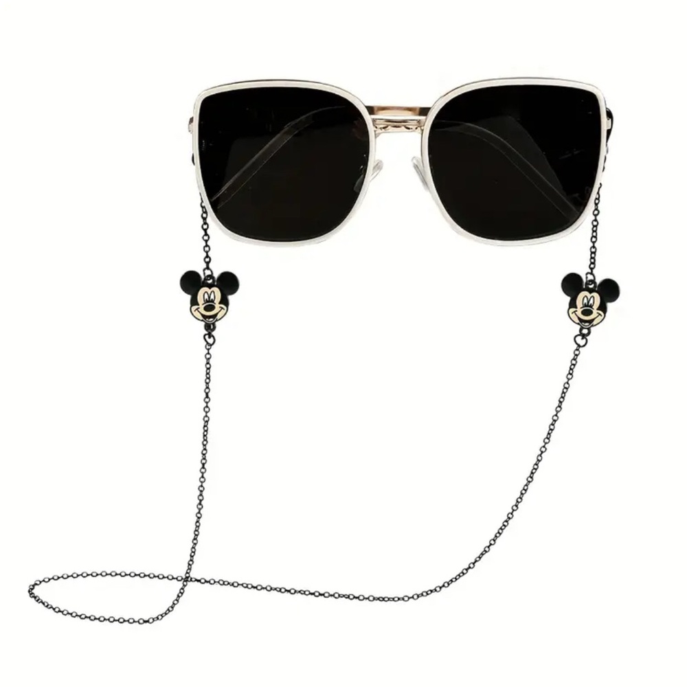 Mickey Mouse Black Sunglasses Chain - NEW